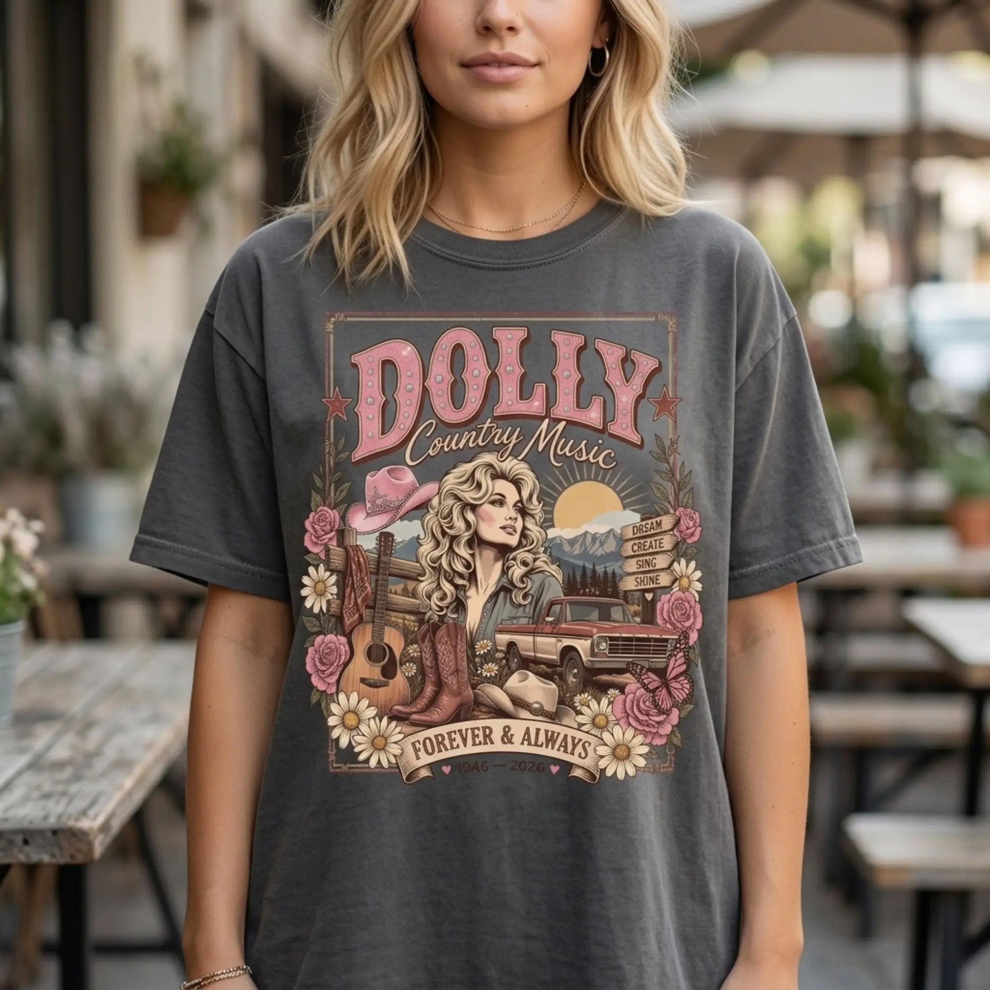 Vintage  T-Shirt 80s Country Music Tee, Classic Western Cowgirl Shirt, Women Short Sleeve