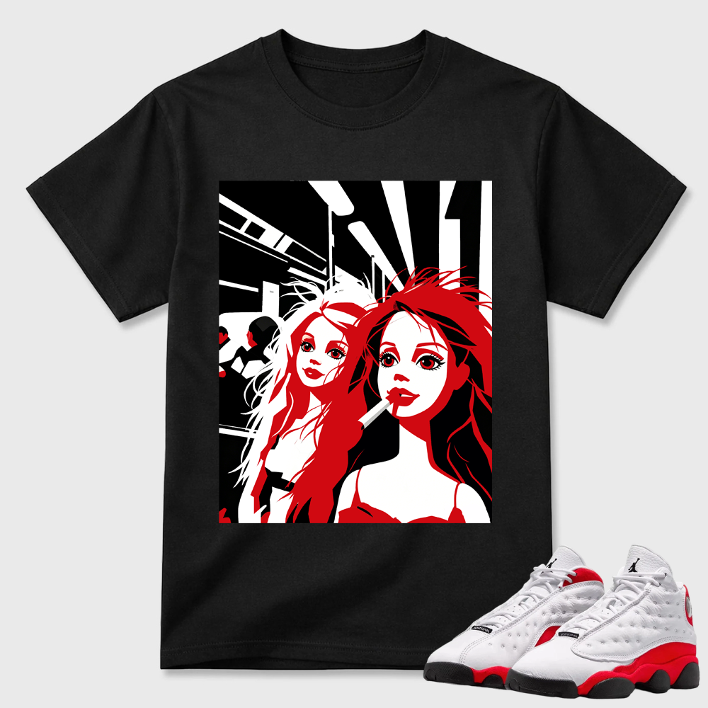 Blue Grunge Barbie Twins Air Jordan 13 Graphic Shirt