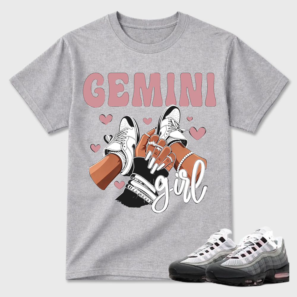 Gemini Girl Sneaker Hand Print Air Max 95 Sneaker Tee
