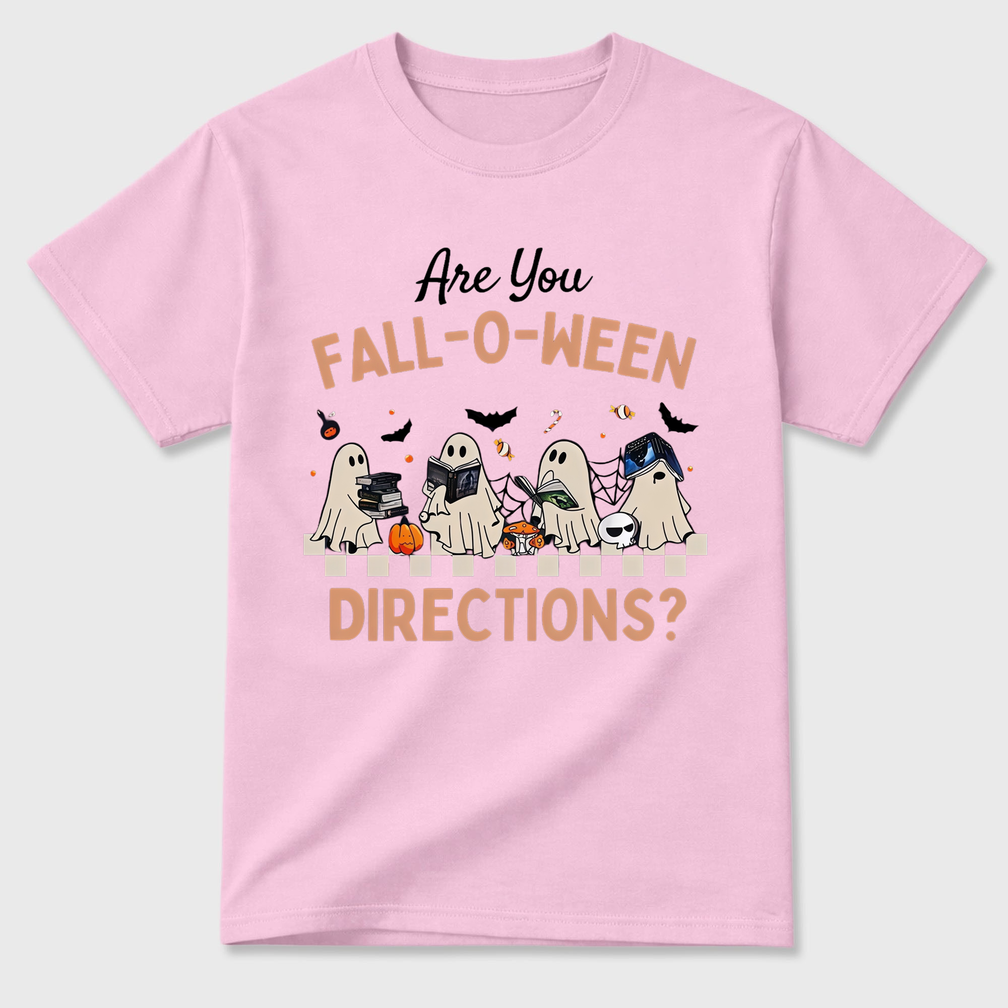 Fall-O-Ween Reading Ghosts Graphic T-Shirt