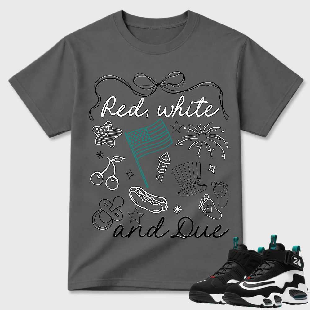 Red White And Due Patriotic Air Griffey Max 1 Graphic Tee