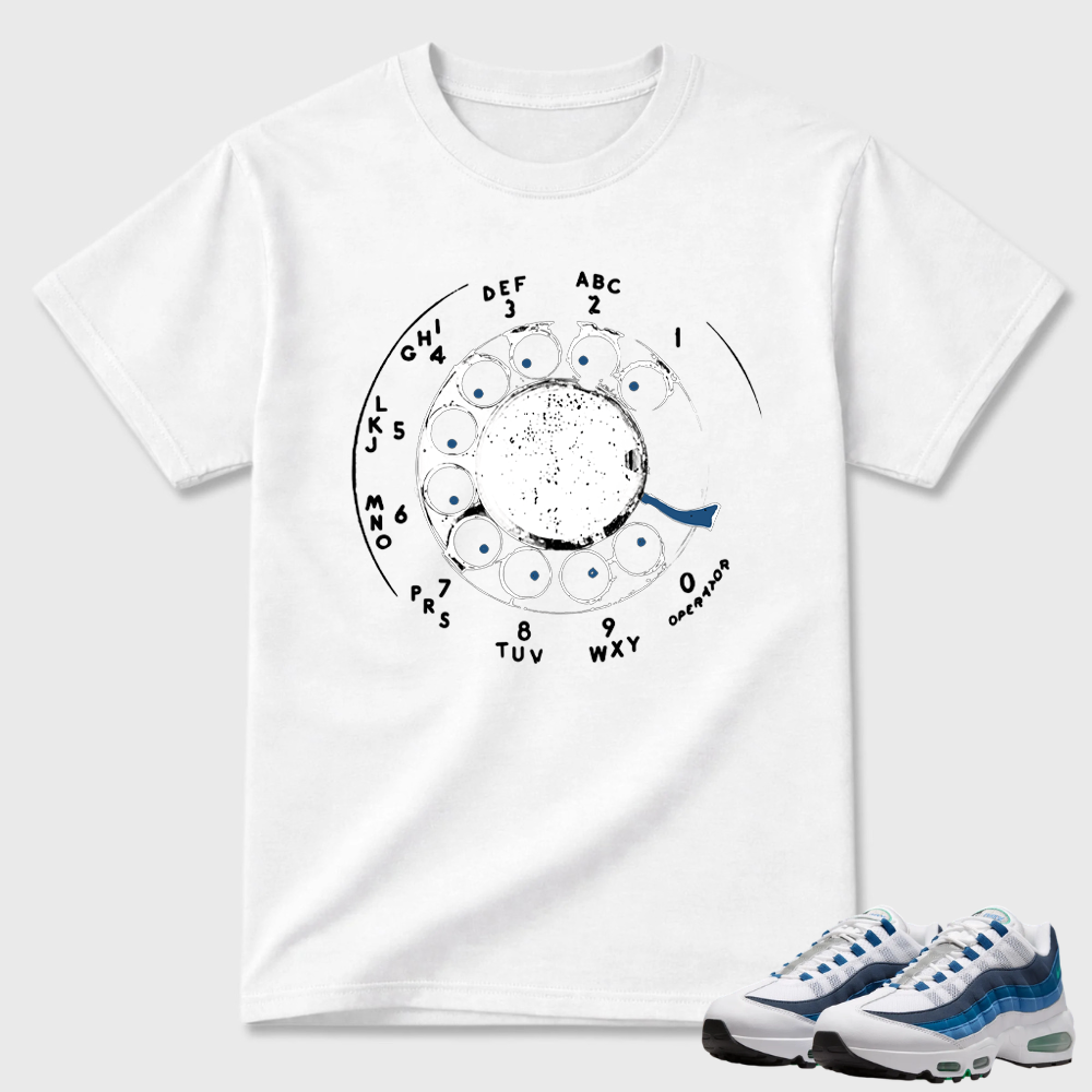 Rotary Phone Dial Graphic Air Max 95 Minimal Tee