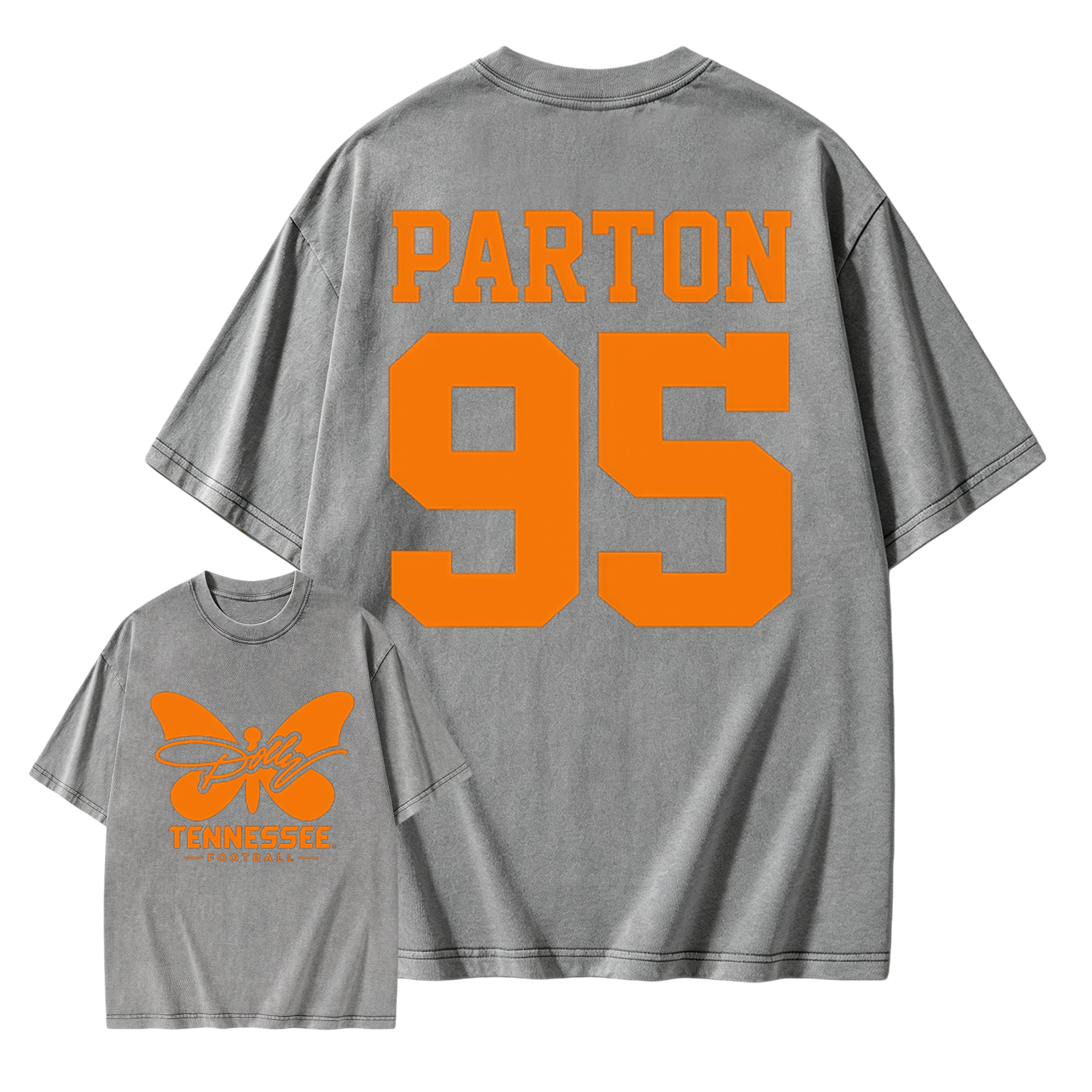Parton 95 Tennessee Football Inspired Country Music Fan Washed T-Shirt