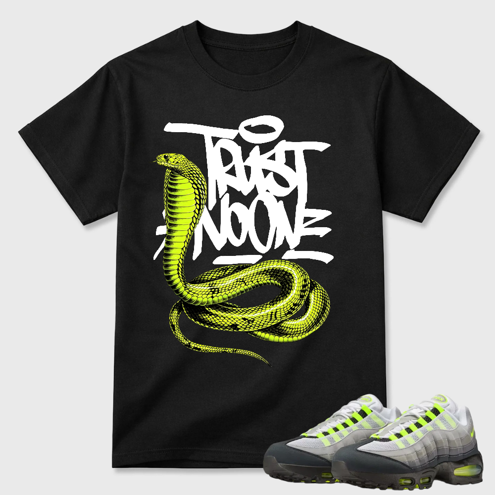 Beware Of Snakes T-shirt matched with sneakers-Air Max 95