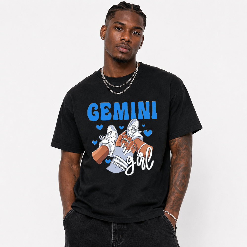 Gemini Girl Sneaker Hand Print Air Jordan 11 Sneaker Tee