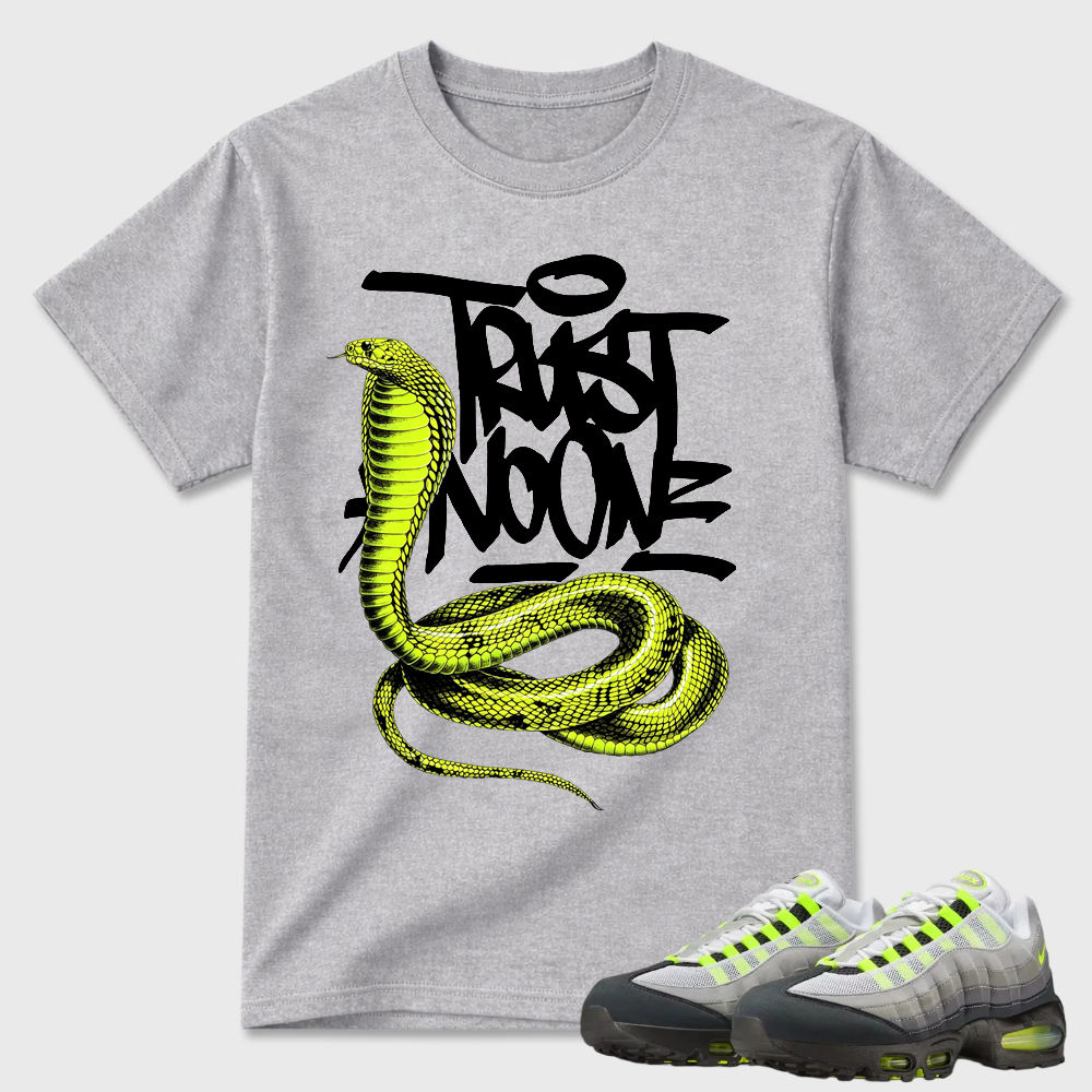 Beware Of Snakes T-shirt matched with sneakers-Air Max 95