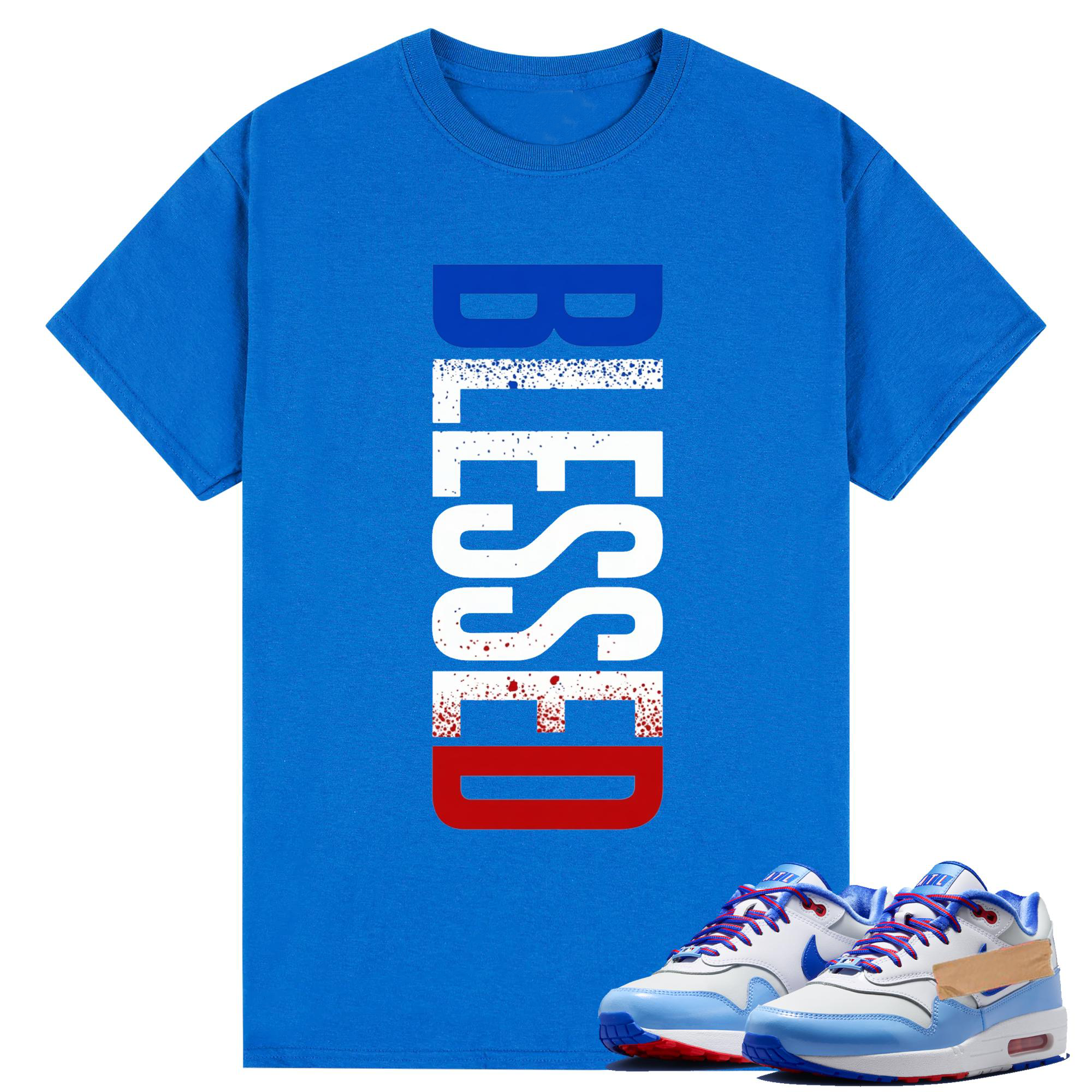 BLESSED Shirt to Match AM1 Atlanta Baseball