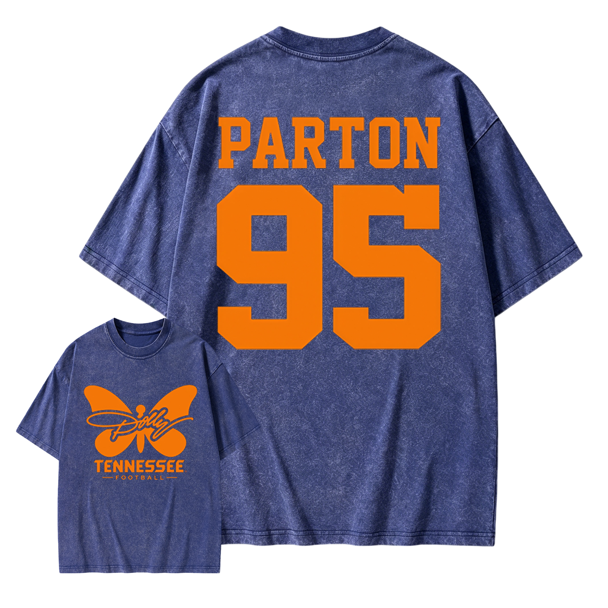 Parton 95 Tennessee Football Inspired Country Music Fan Washed T-Shirt