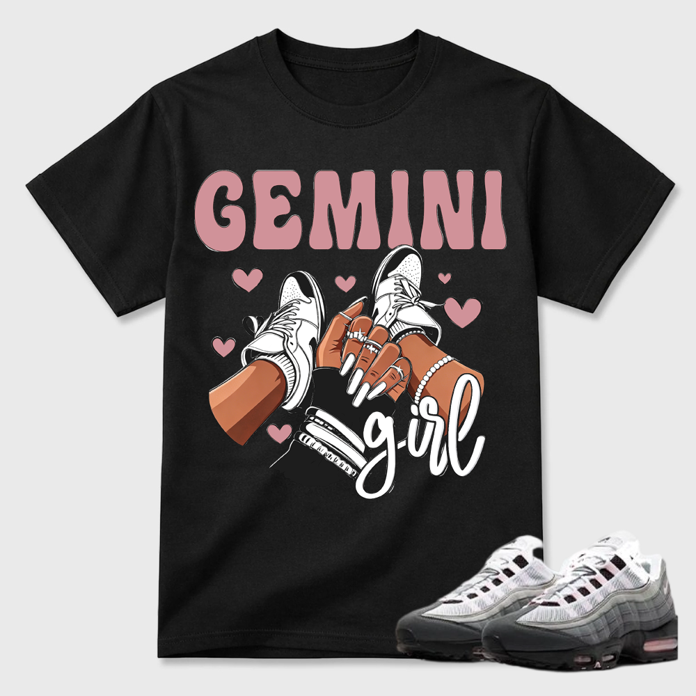 Gemini Girl Sneaker Hand Print Air Max 95 Sneaker Tee