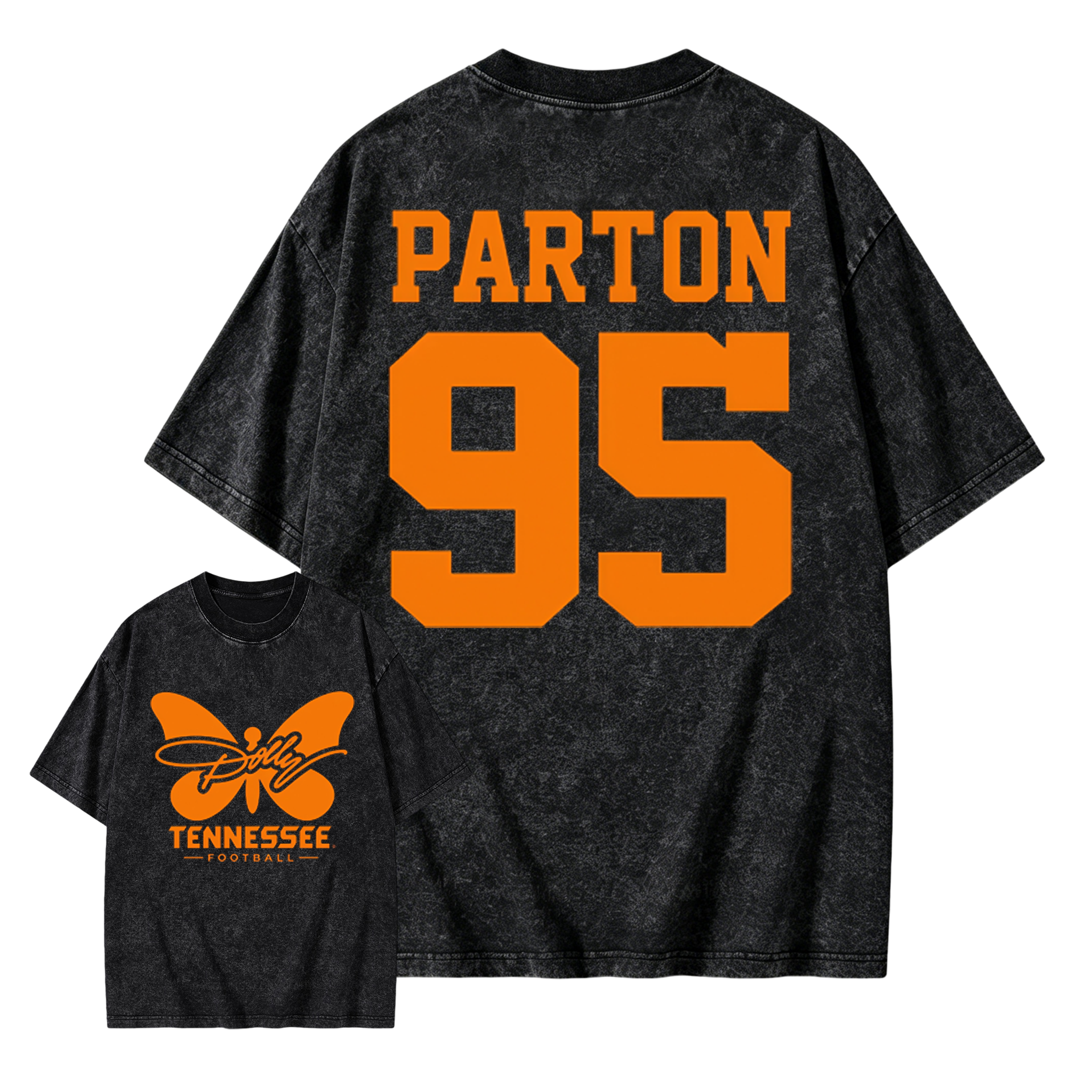 Parton 95 Tennessee Football Inspired Country Music Fan Washed T-Shirt