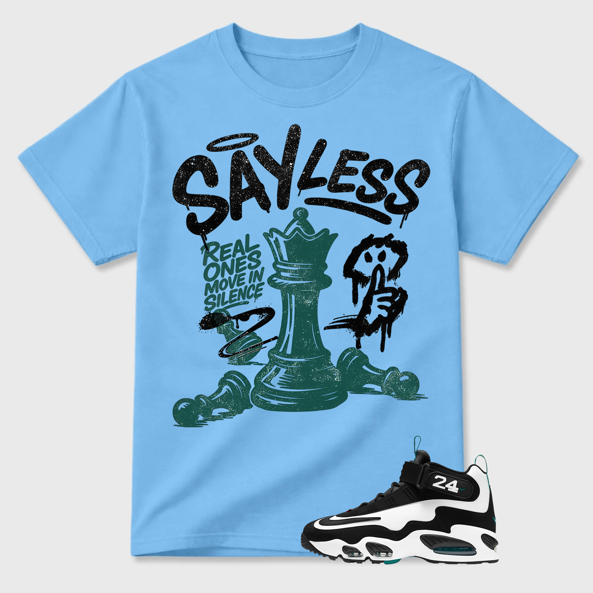 BLESSED! Shirt To Match Griffey Max 1 White and Fresh Water
