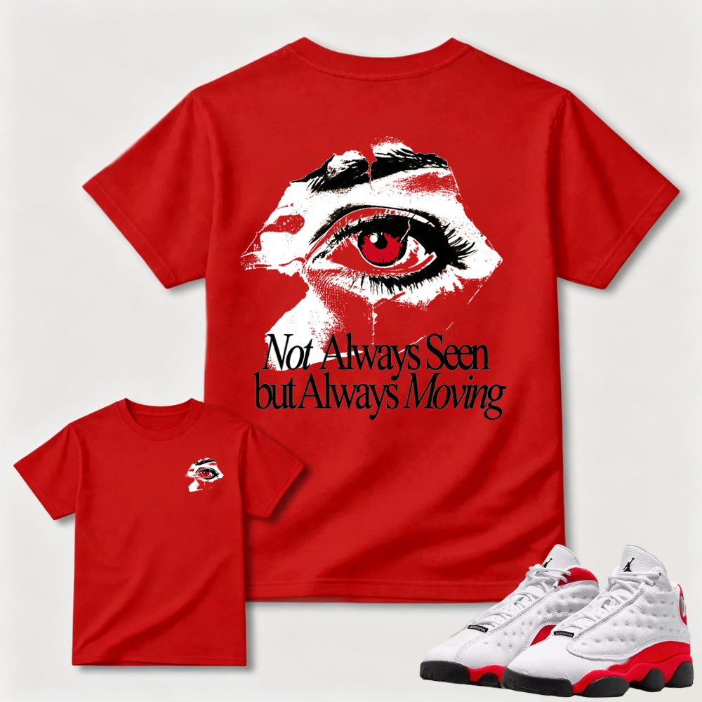Silent Observer White/Red AJ13 Shirt