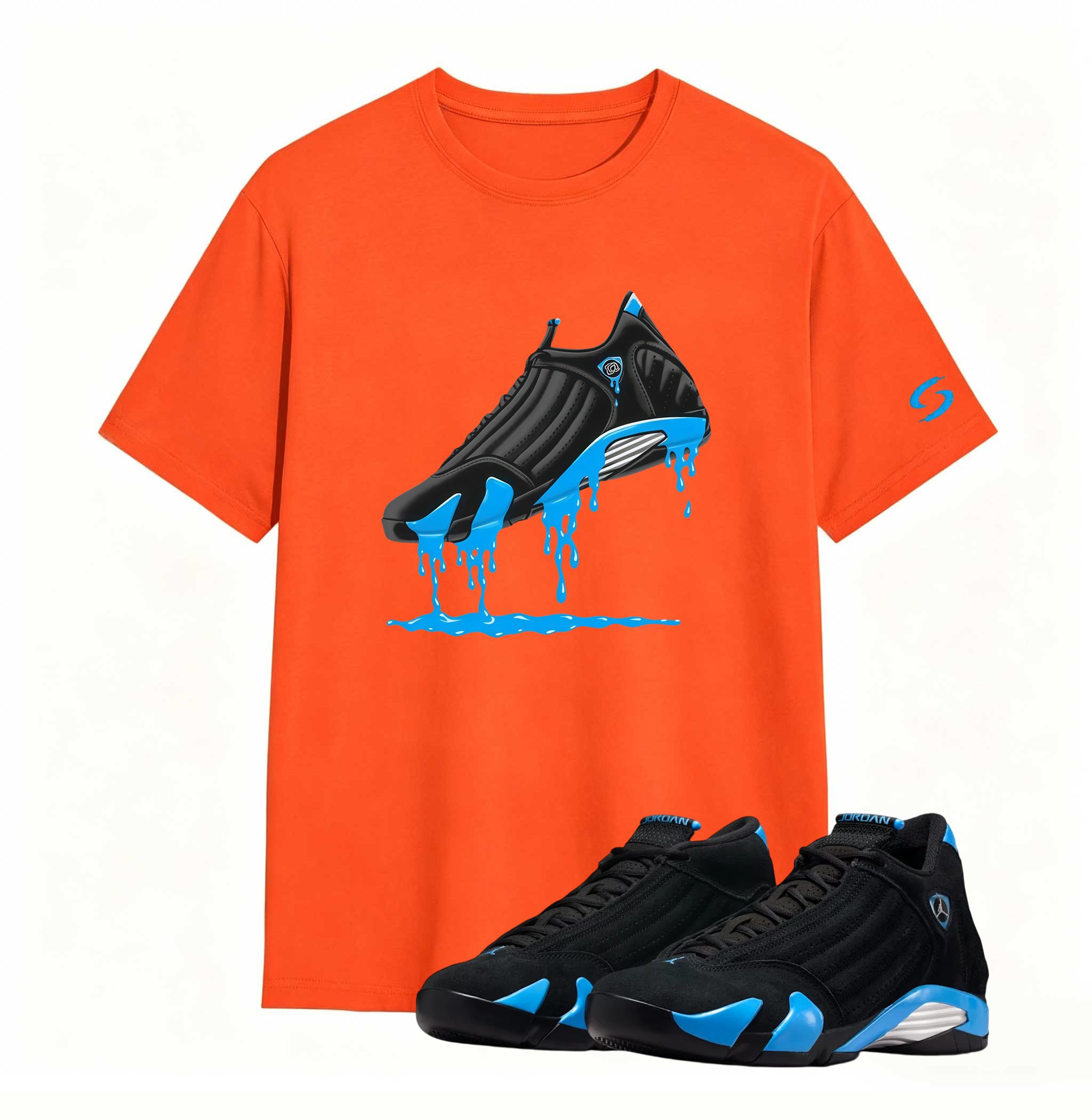 Air Jordan 14 University Blue Matching T-Shirt