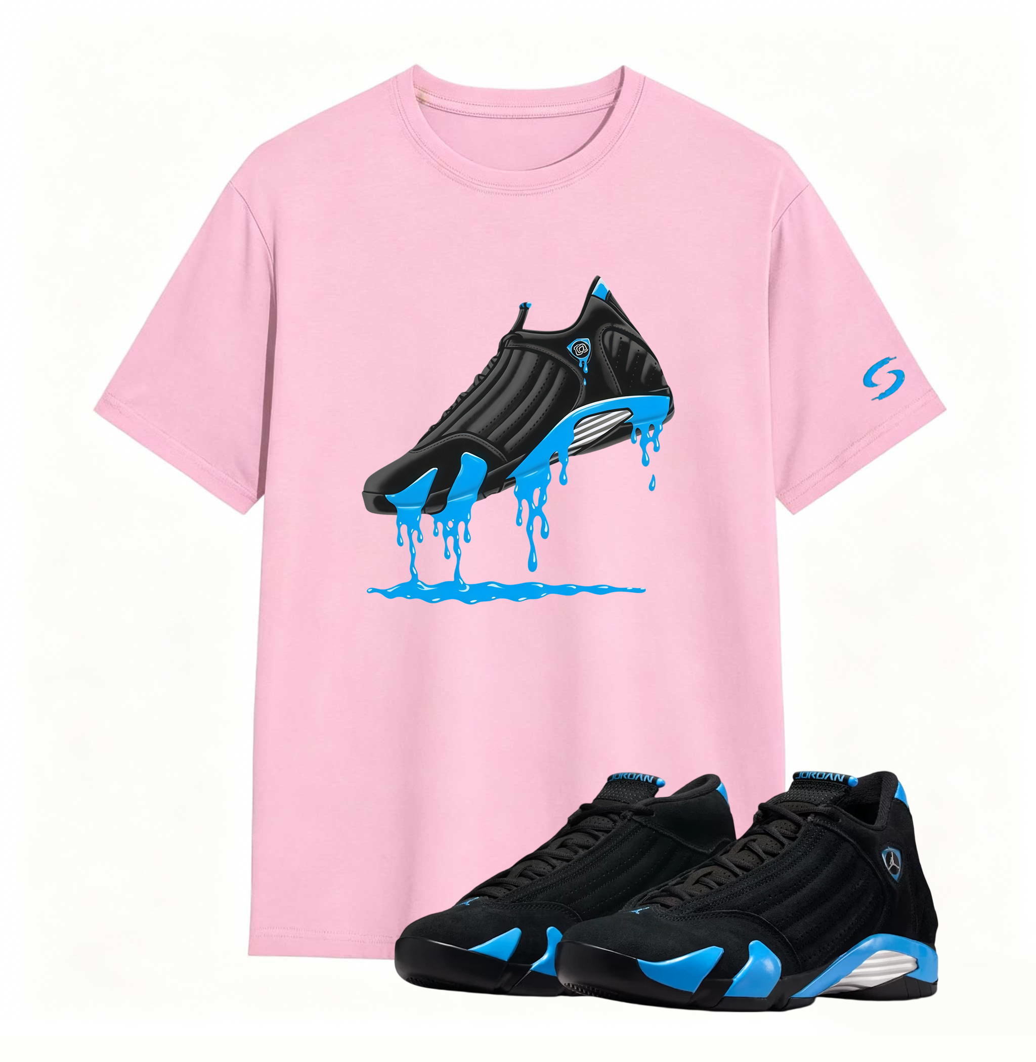 Air Jordan 14 University Blue Matching T-Shirt