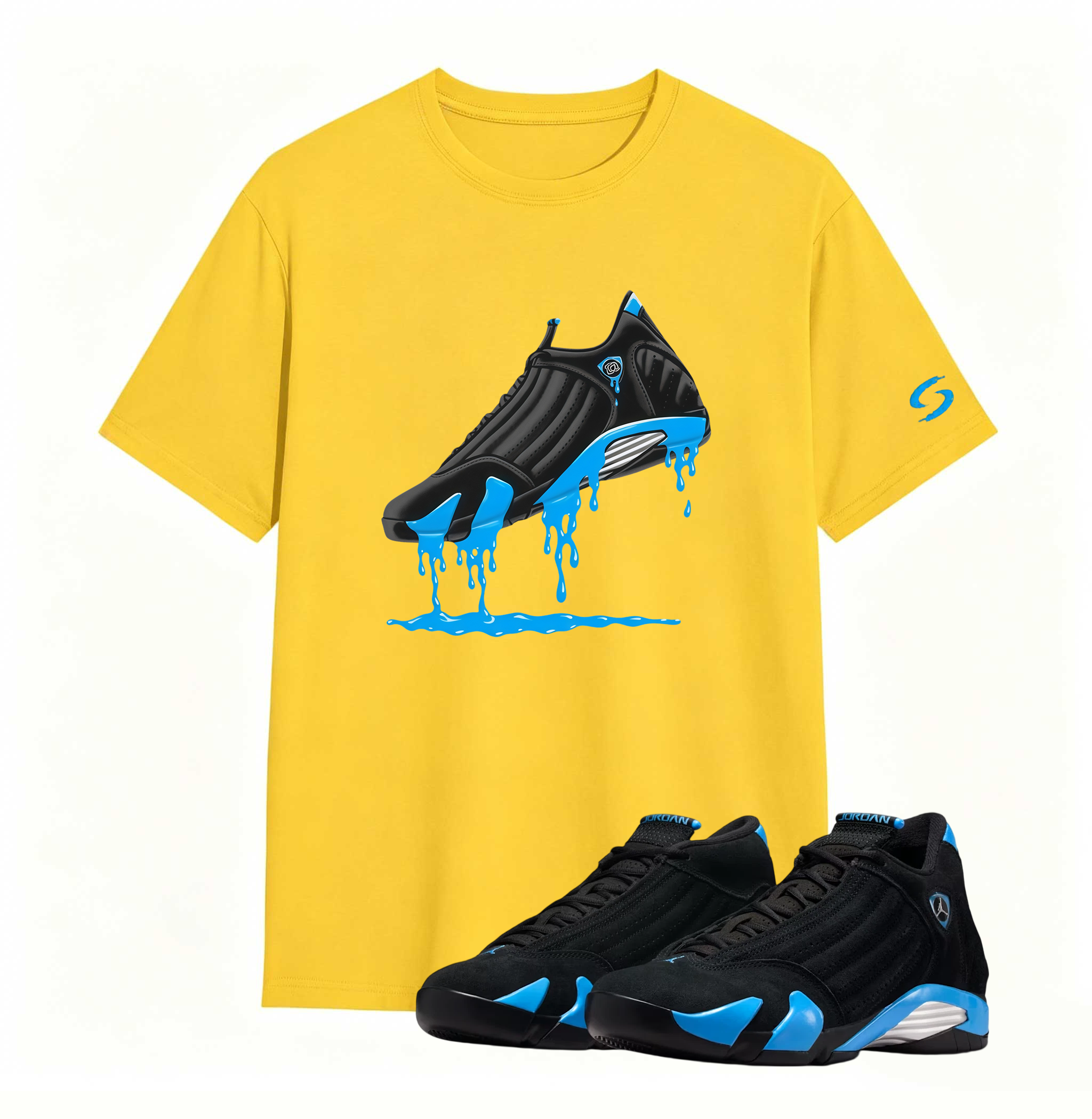 Air Jordan 14 University Blue Matching T-Shirt
