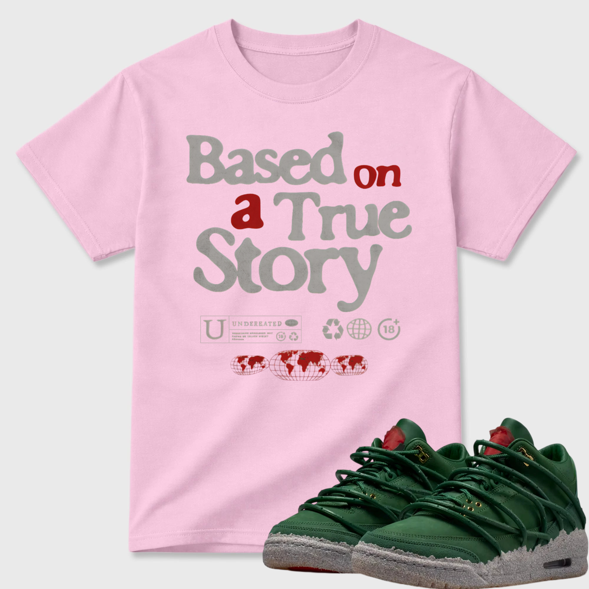 All Cap Sneaker Shirt Green to Match Jordan 3 Concrete Roses