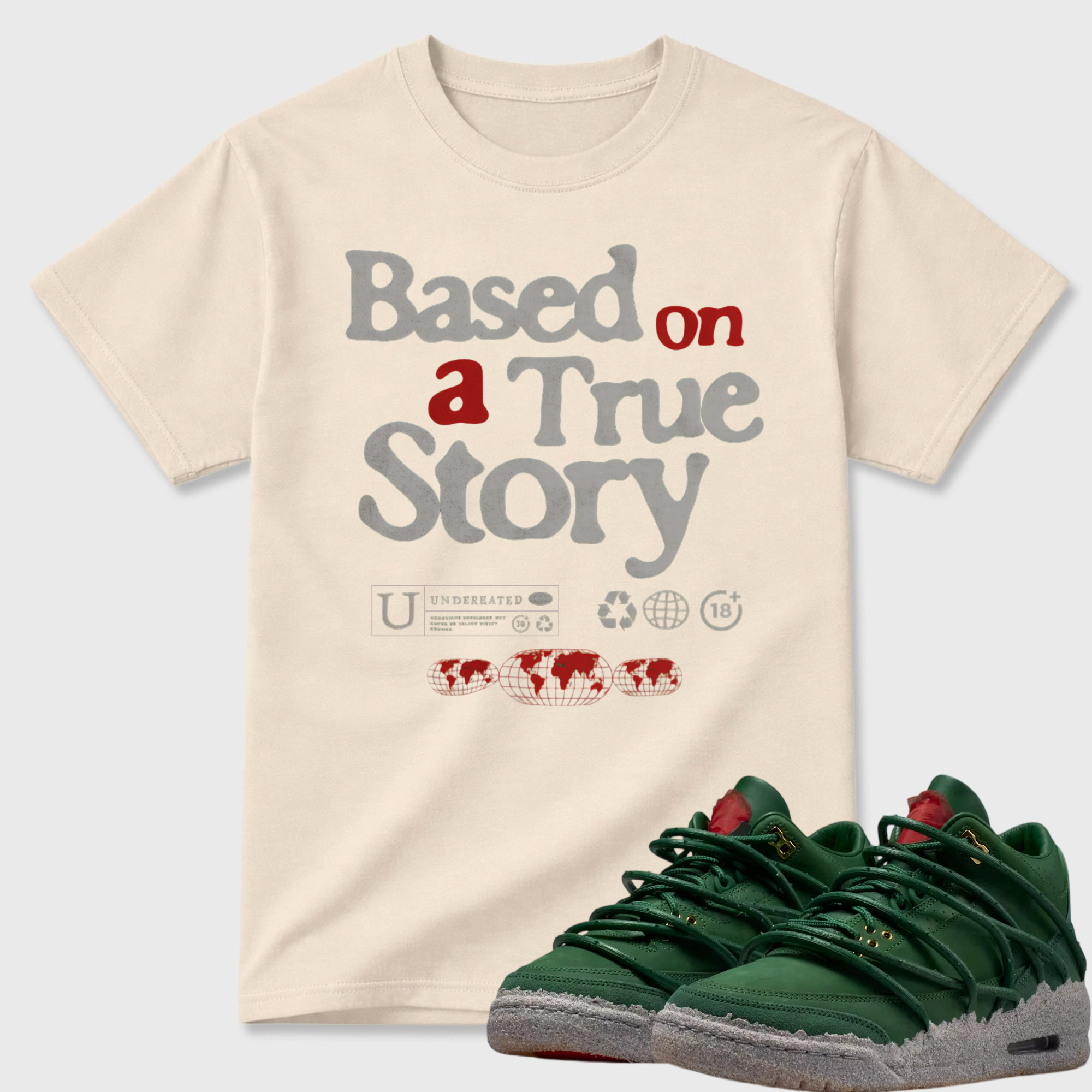 All Cap Sneaker Shirt Green to Match Jordan 3 Concrete Roses