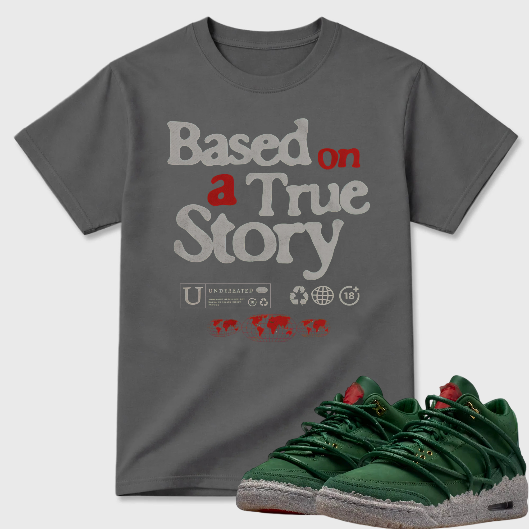 All Cap Sneaker Shirt Green to Match Jordan 3 Concrete Roses