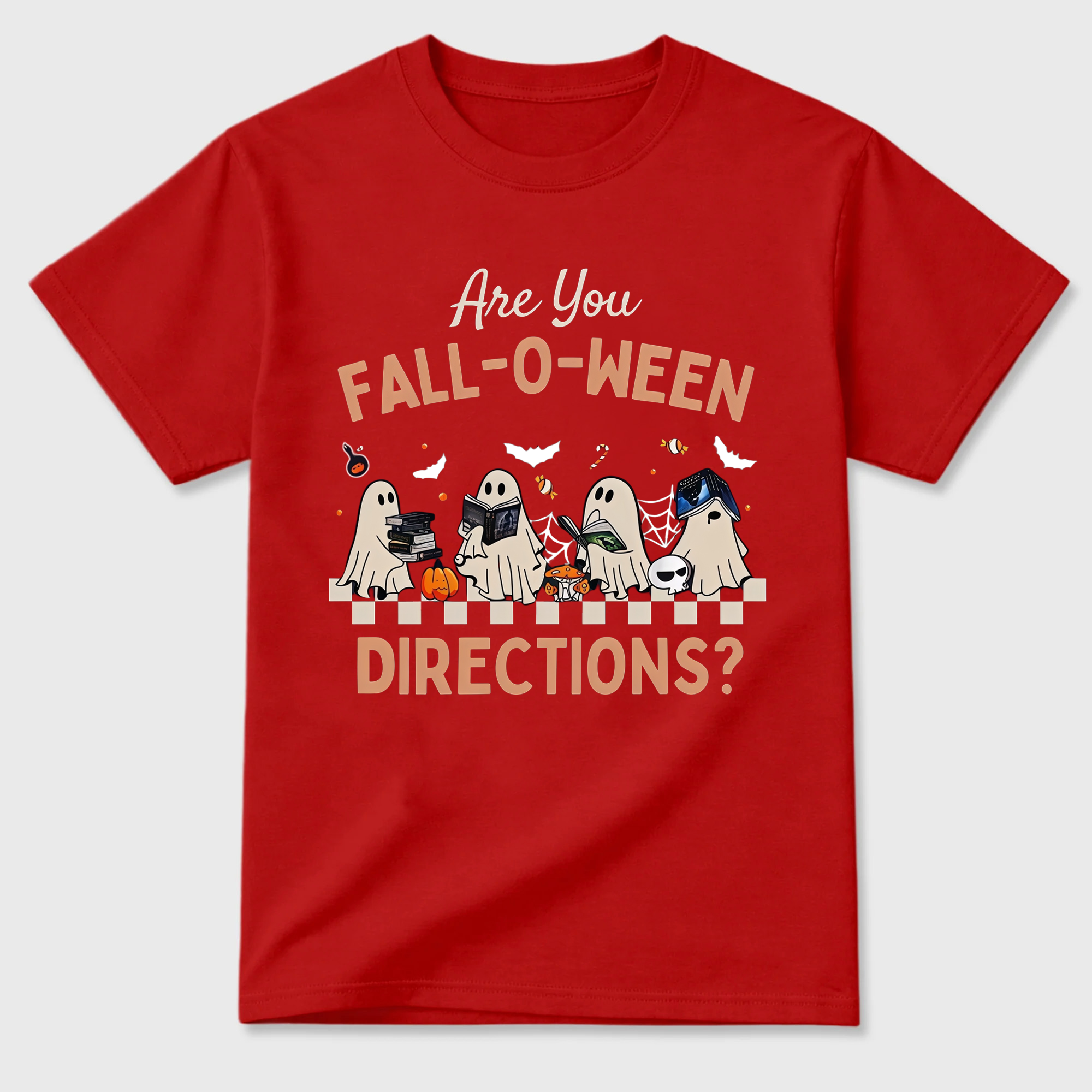 Fall-O-Ween Reading Ghosts Graphic T-Shirt