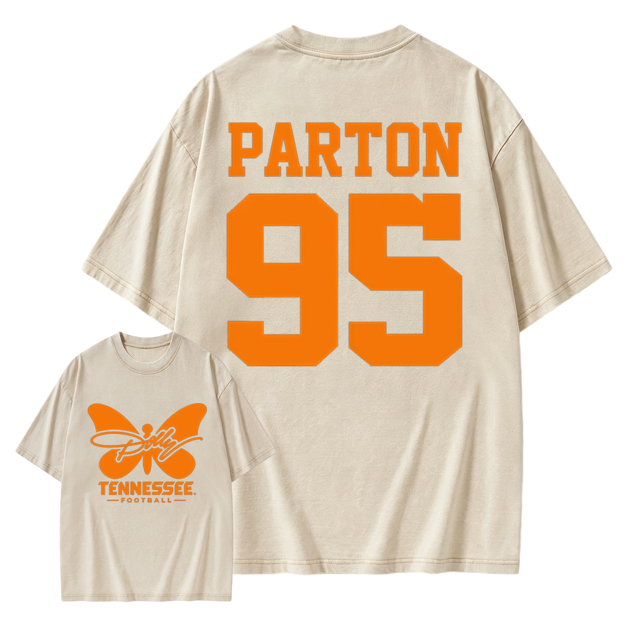 Parton 95 Tennessee Football Inspired Country Music Fan Washed T-Shirt