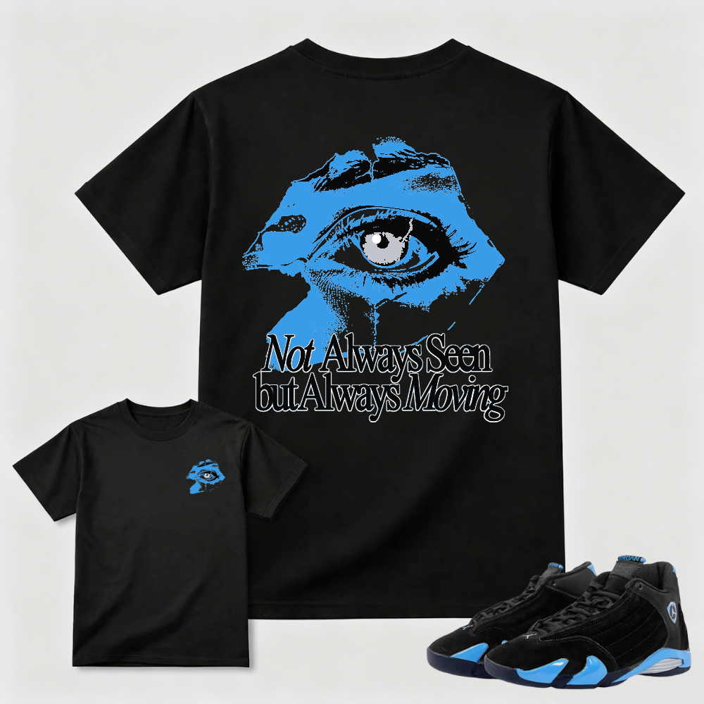 Steady Gaze Black/Blue AJ14 Matching Shirt