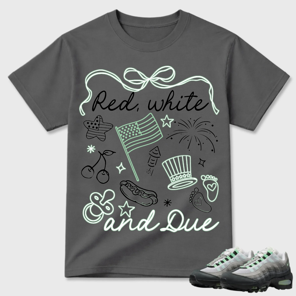 Red White And Due Patriotic Air Max 95 Graphic Tee