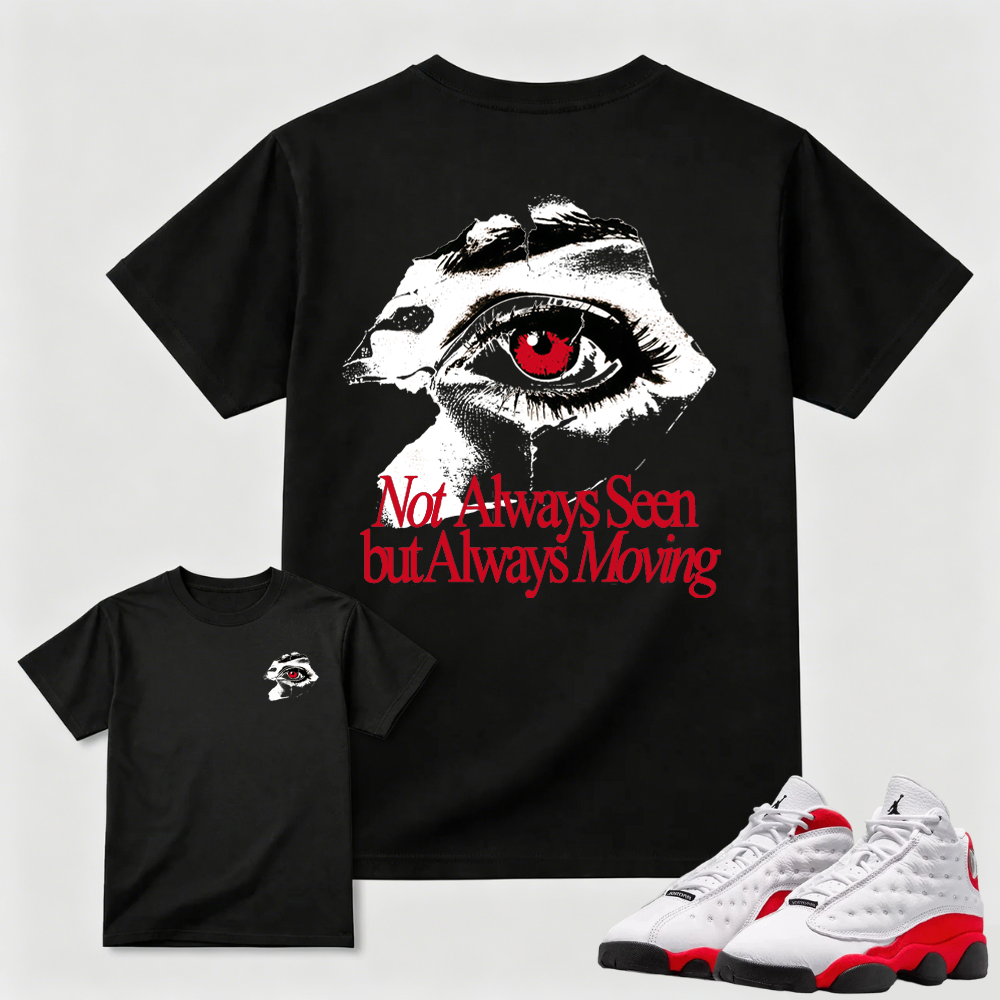 Silent Observer White/Red AJ13 Shirt