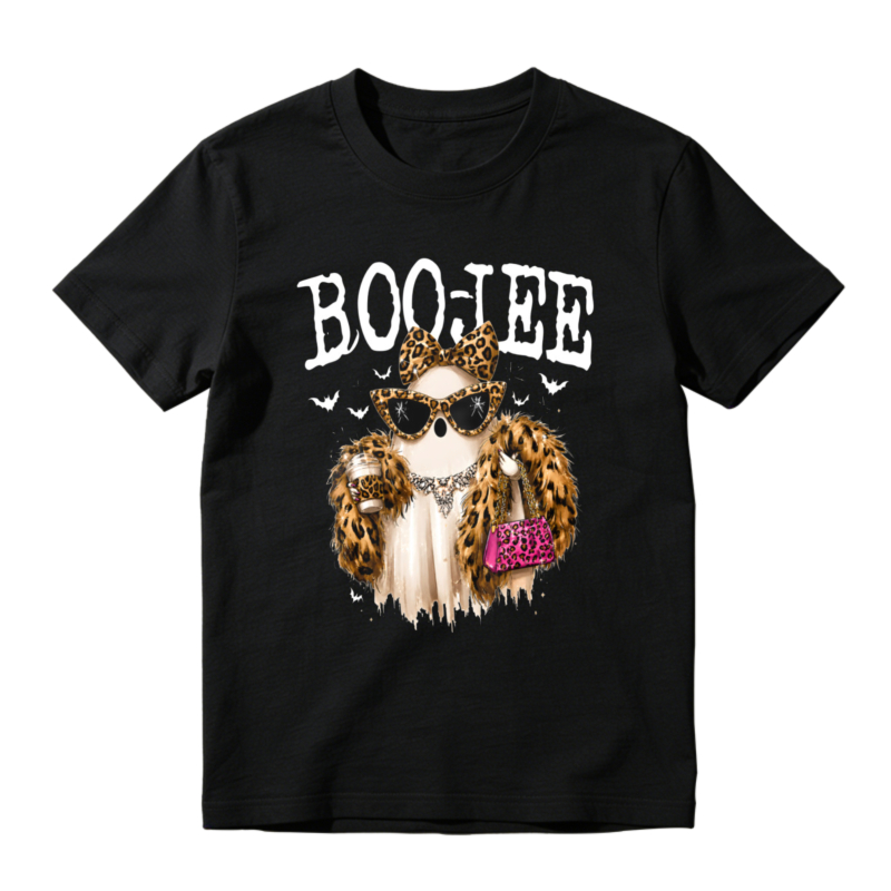 Boojee Leopard Print Owl With Sunglasses And Pink Handbag Graphic T-shirt