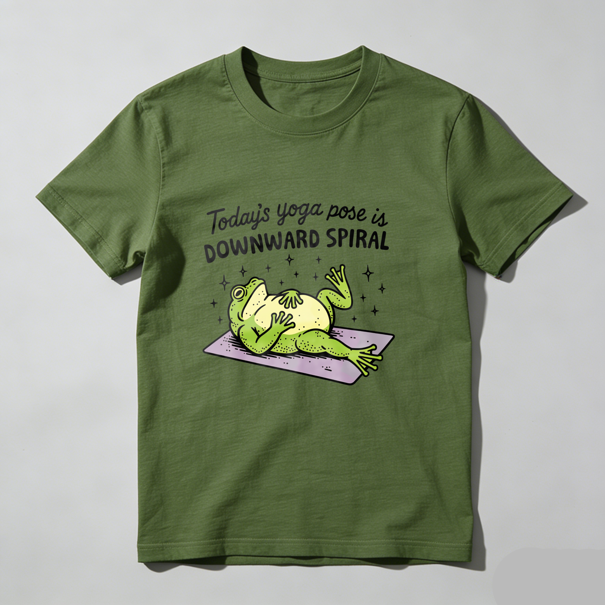 Today's Yoga Pose Is Downward Spiral tshirt 100% cotton