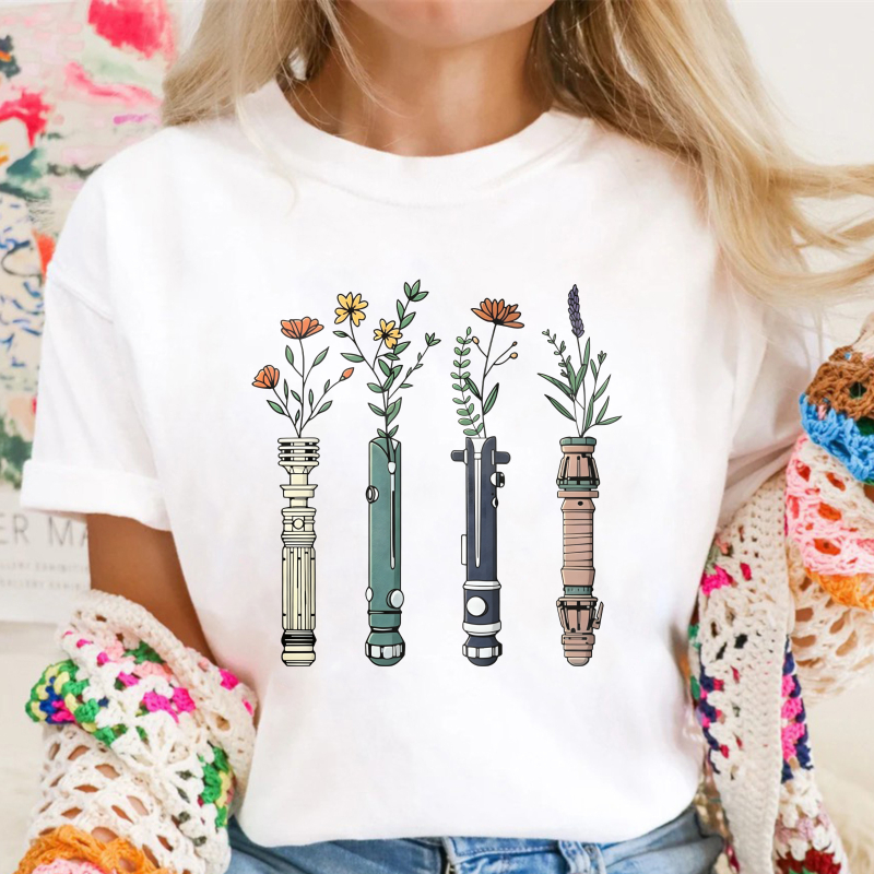 Flower Lightsaber Design Unisex Classic T-shirt