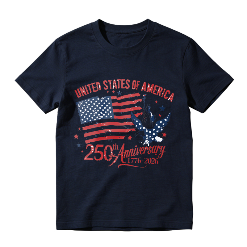 United States Of America 250th Anniversary 1776 2026 Flag And Eagle Design Unisex Classic T-shirt