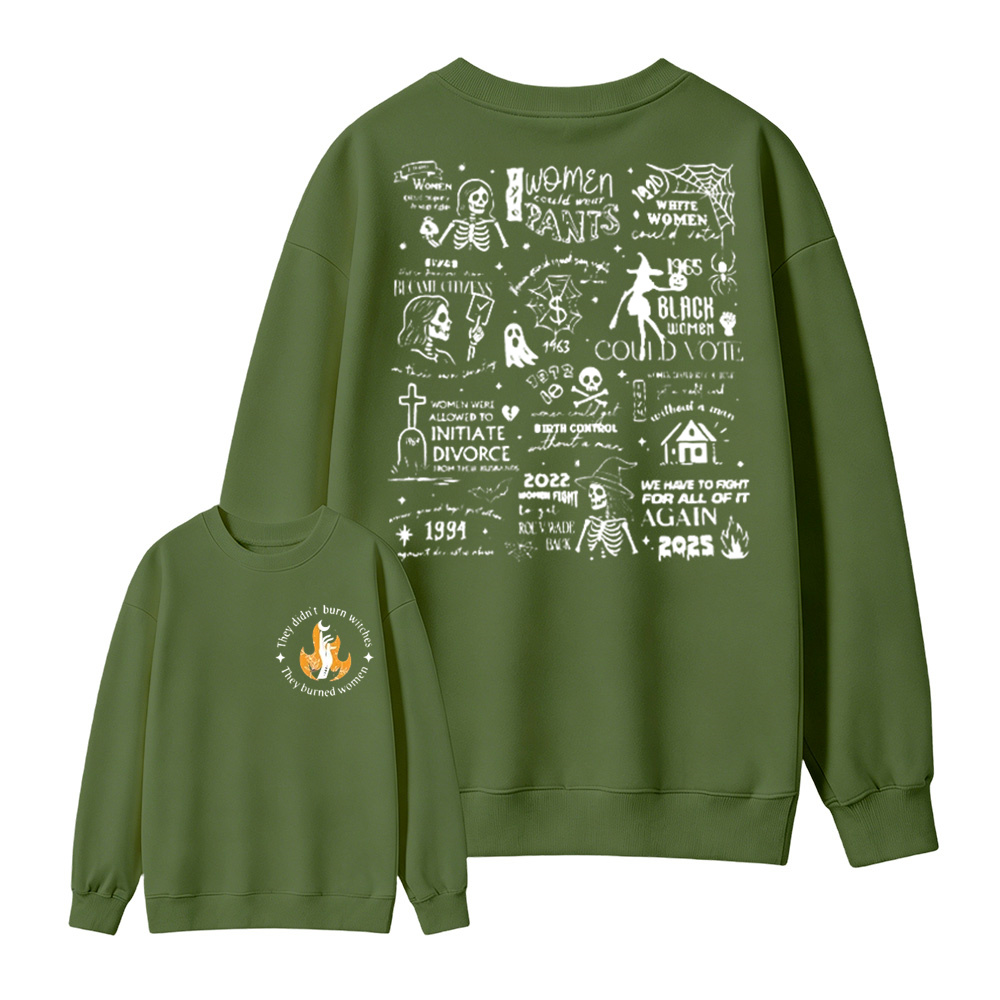 Feminist History Timeline Collage Double Sided Graphic Sweatshirt