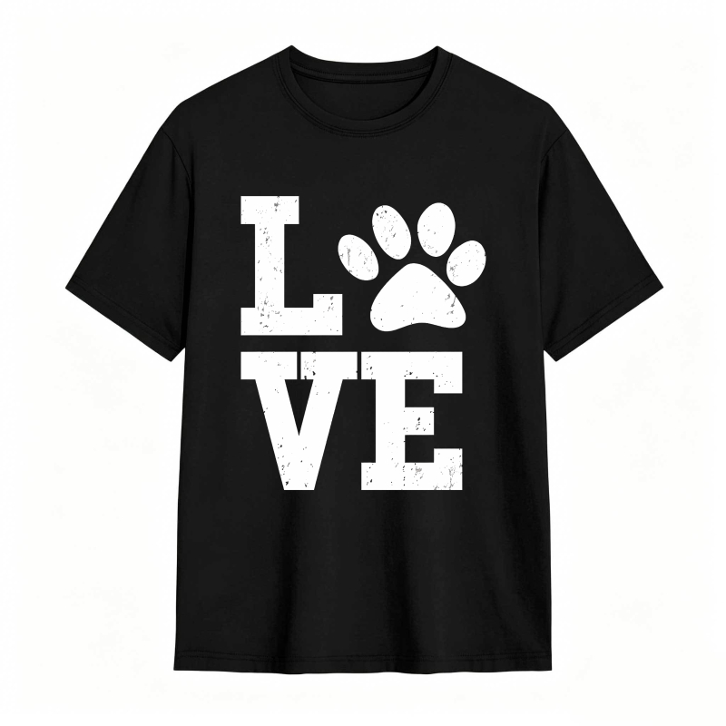 Love Paw Print Design Unisex Classic T-shirt