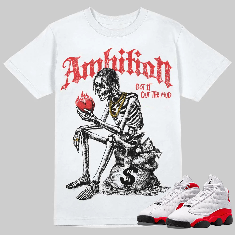 AJ 13 Chicago True Red Cherry T-Shirt Ambition Graphic