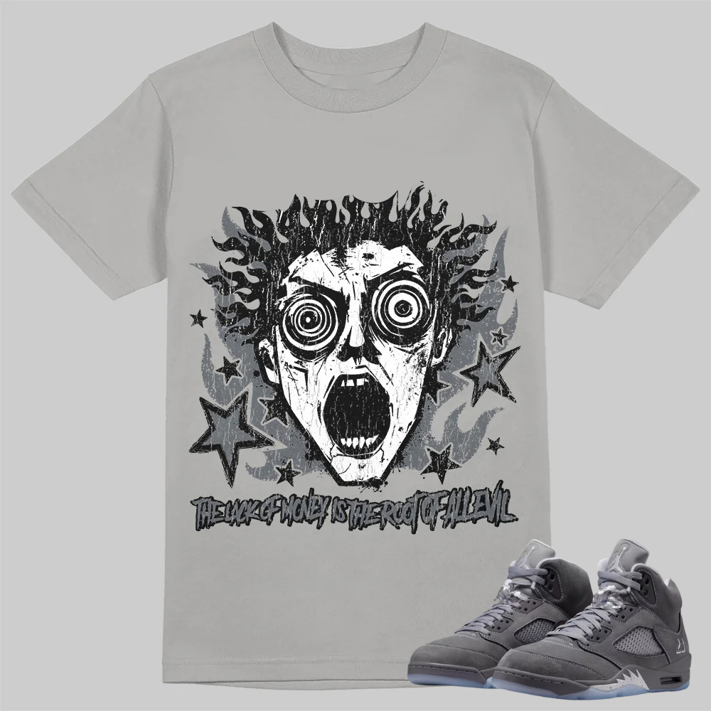 Wolf Grey 5s T-Shirt Root of Evil Graphic