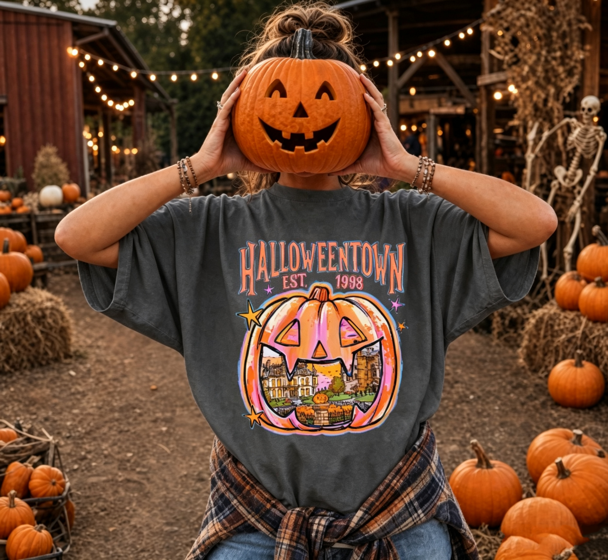 Vintage Jack O Lantern Halloween Graphic Tee