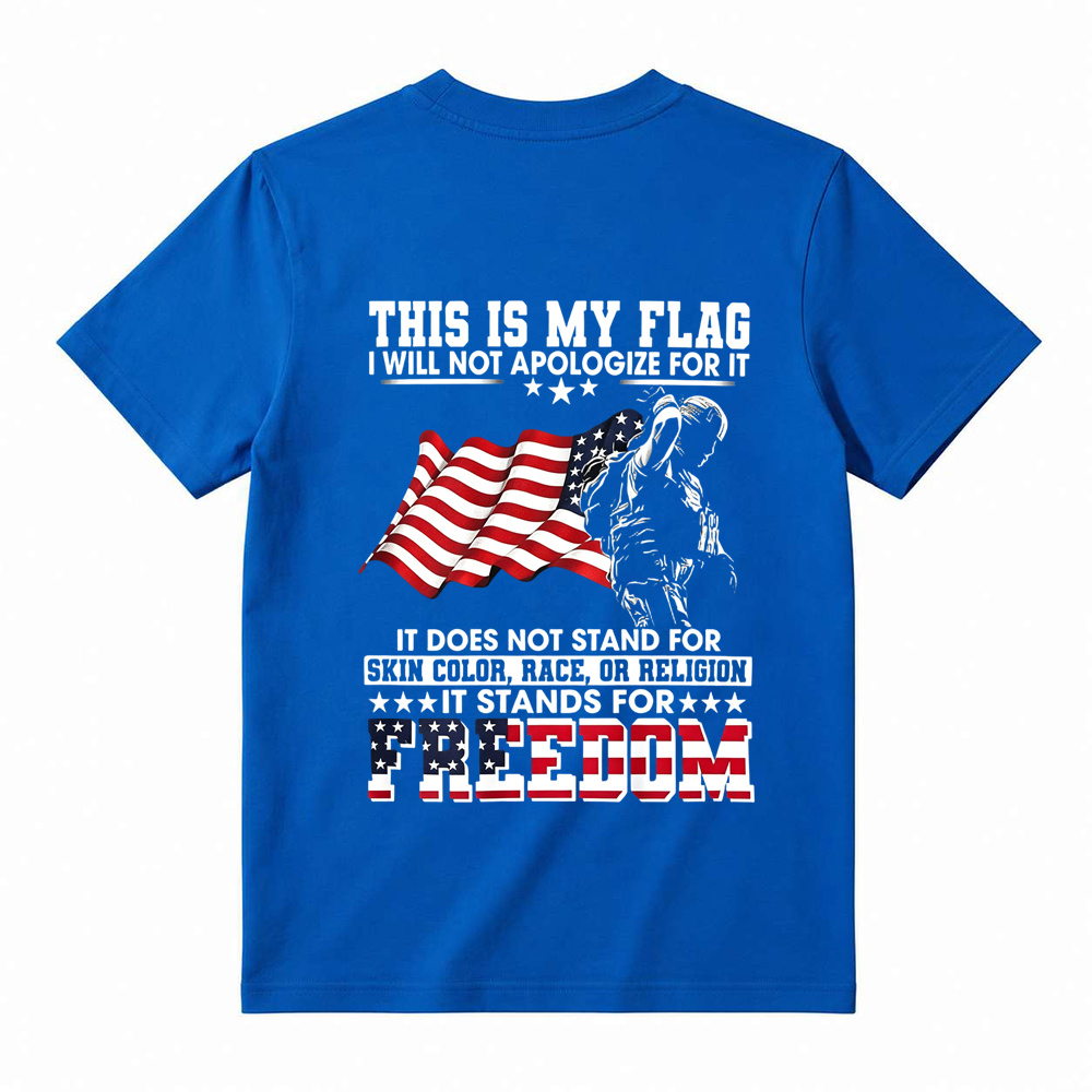 Soldier Silhouette USA Flag Patriotic T-Shirt