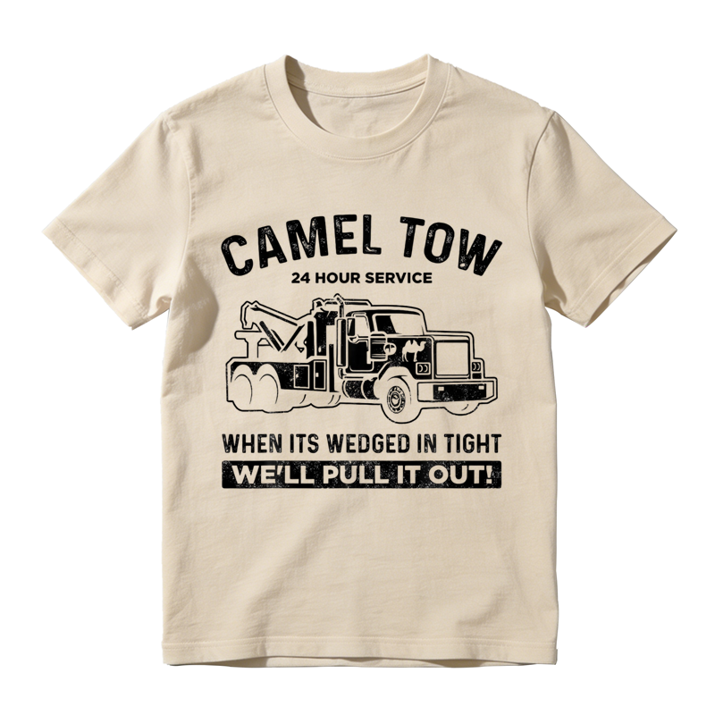 Camel Tow 24 Hour Service Funny Tow Truck Driver Graphic T-Shirt