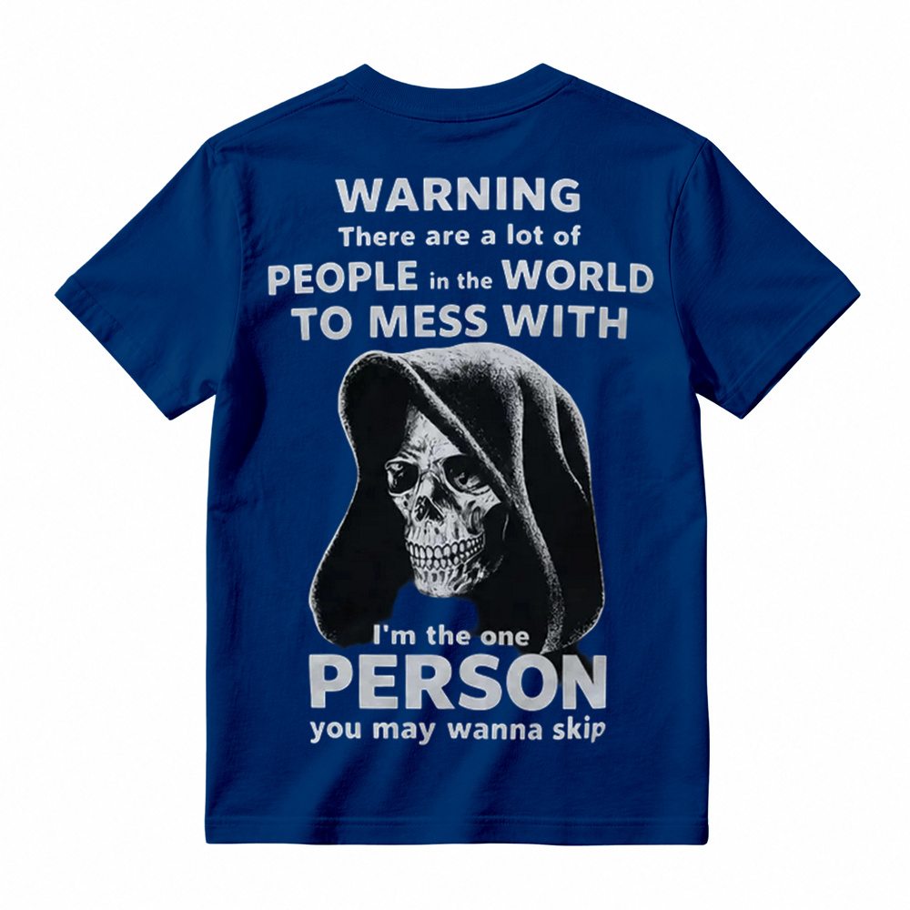 Men’s Funny Grim Reaper T-Shirt - High Contrast Skull Graphic