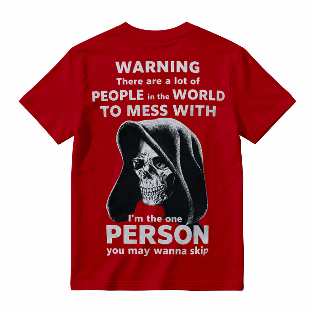 Men’s Funny Grim Reaper T-Shirt - High Contrast Skull Graphic