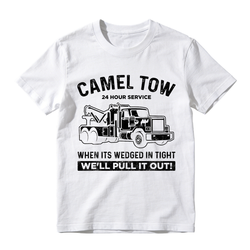 Camel Tow 24 Hour Service Funny Tow Truck Driver Graphic T-Shirt