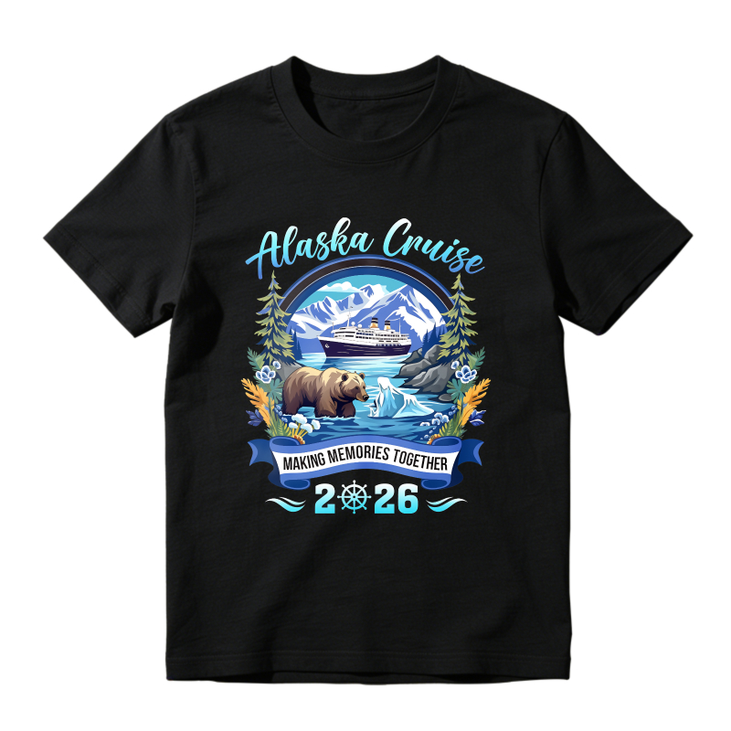 Alaska Cruise Bear And Ship Landscape Making Memories Together Unisex Classic T-shirt