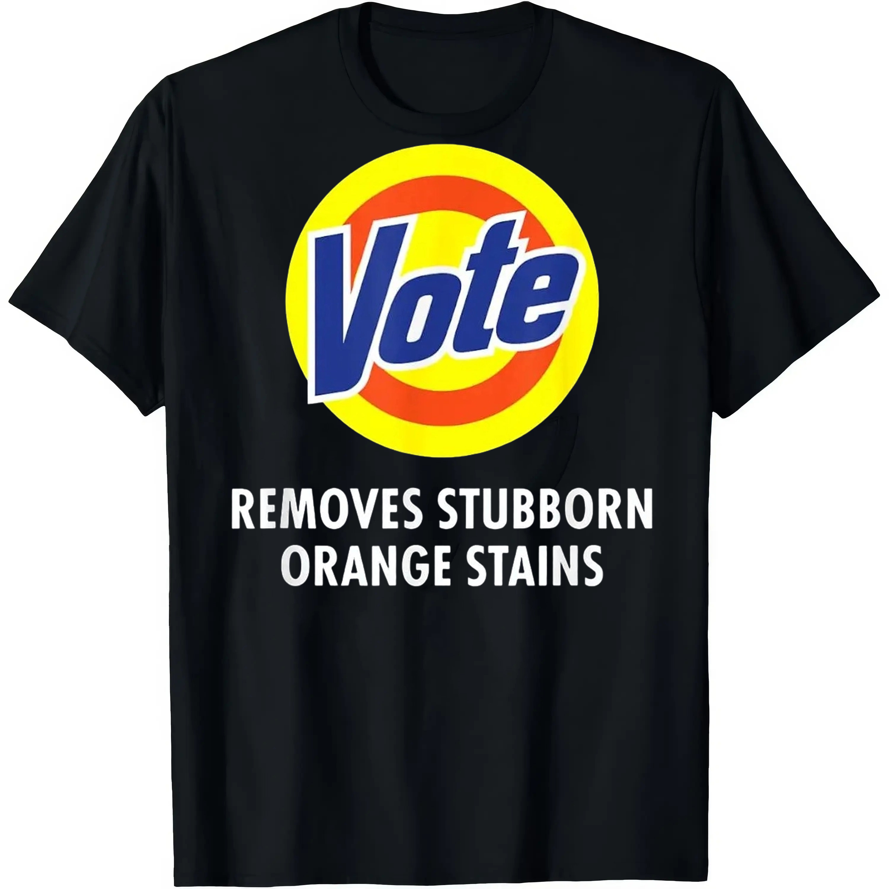 Vote Removes Stubborn Orange Stains" Satire Detergent Meme Graphic Tee