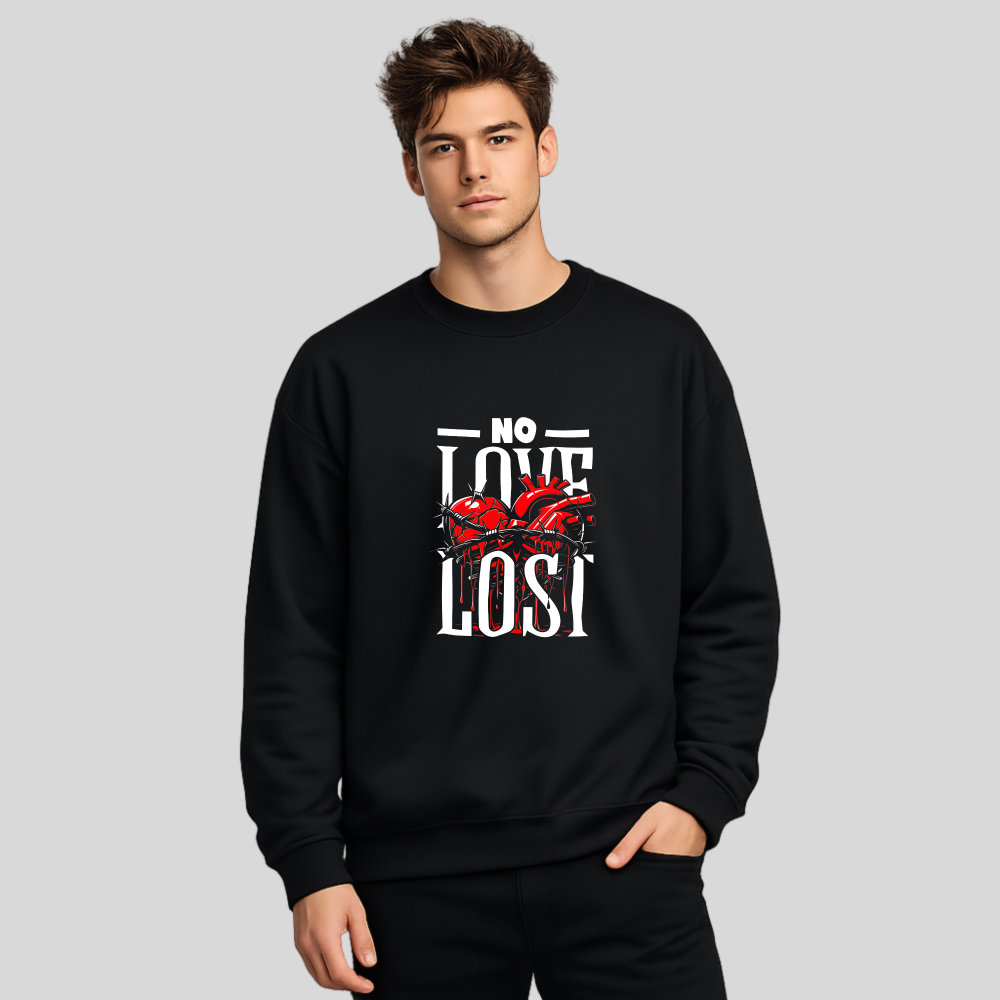 No Love Lost Heart Design tshirt 100% cotton