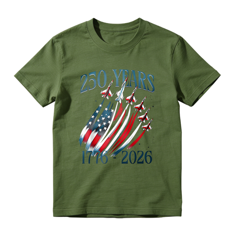 250 Years American Flag And Jets 1776 2026 Unisex Classic T-shirt