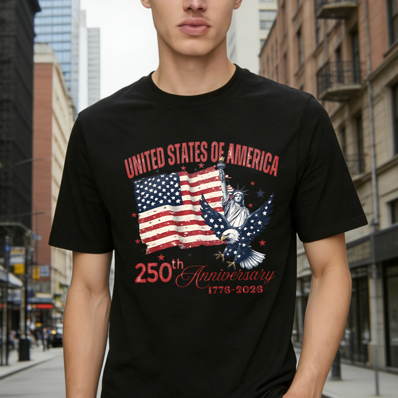 United States Of America 250th Anniversary 1776 2026 Flag Statue Of Liberty Eagle Unisex Classic T-shirt