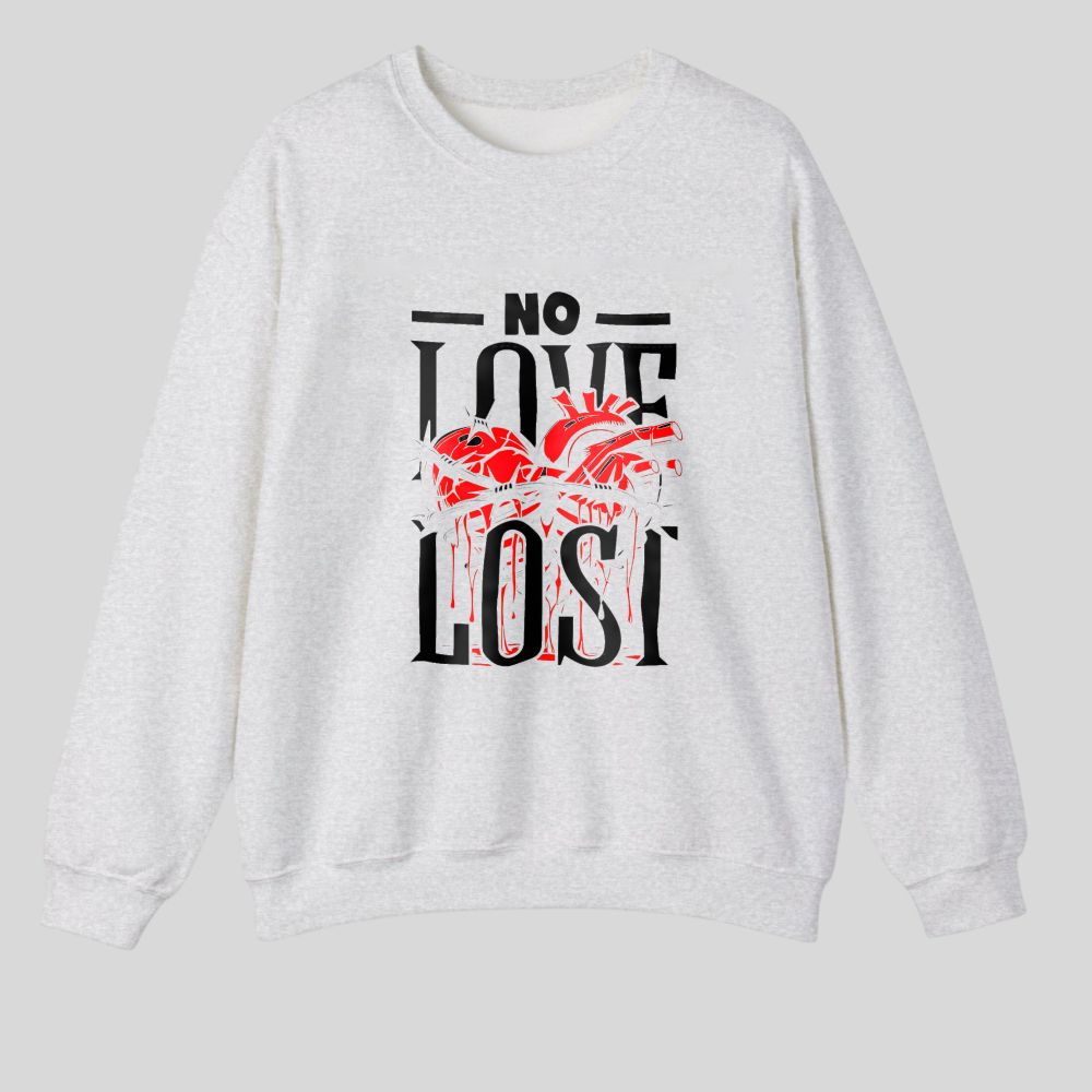 No Love Lost Heart Design tshirt 100% cotton