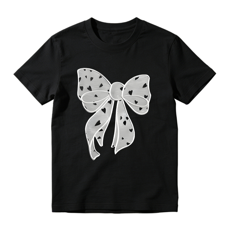 Bow With Hearts Pattern Unisex Classic T-shirt