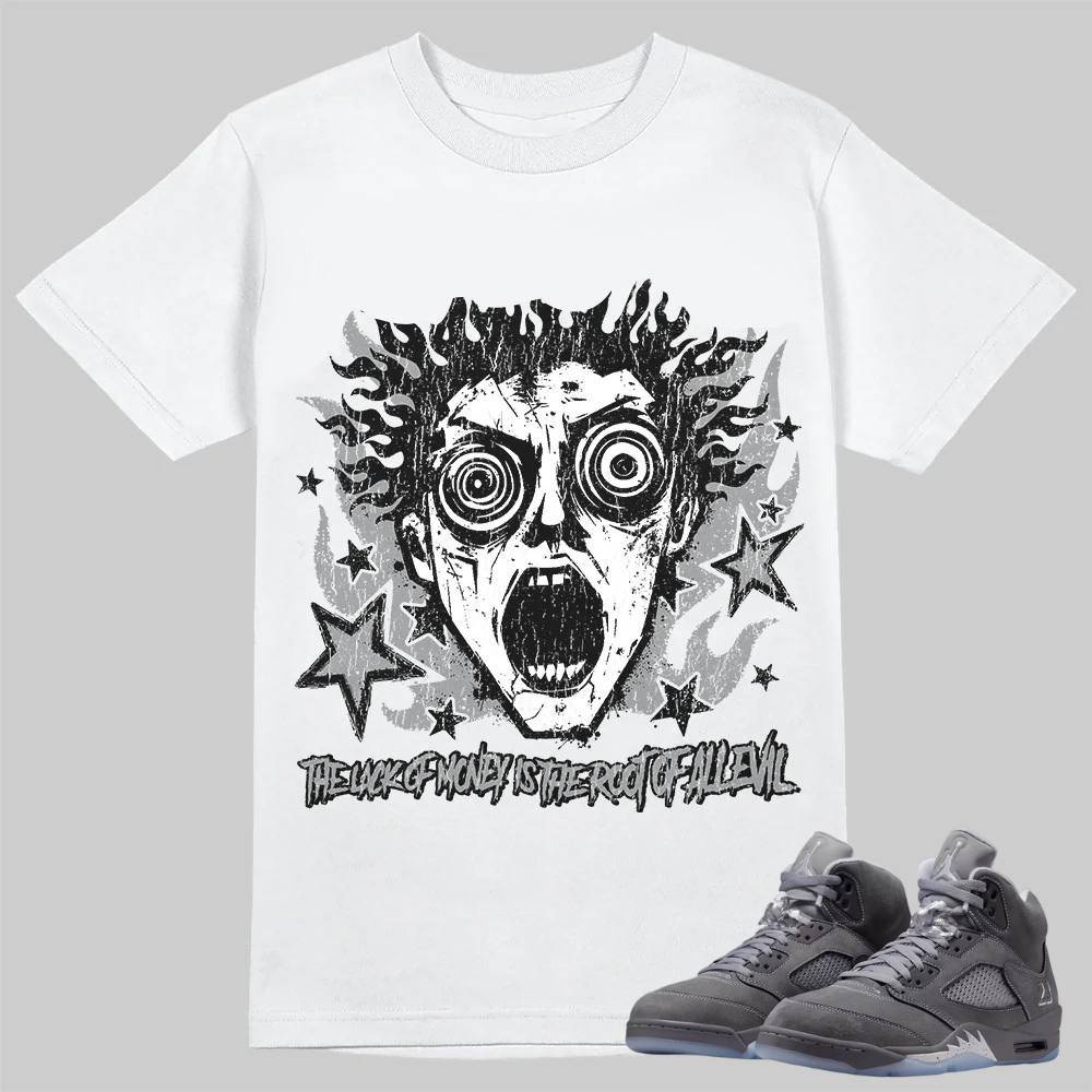 Wolf Grey 5s T-Shirt Root of Evil Graphic