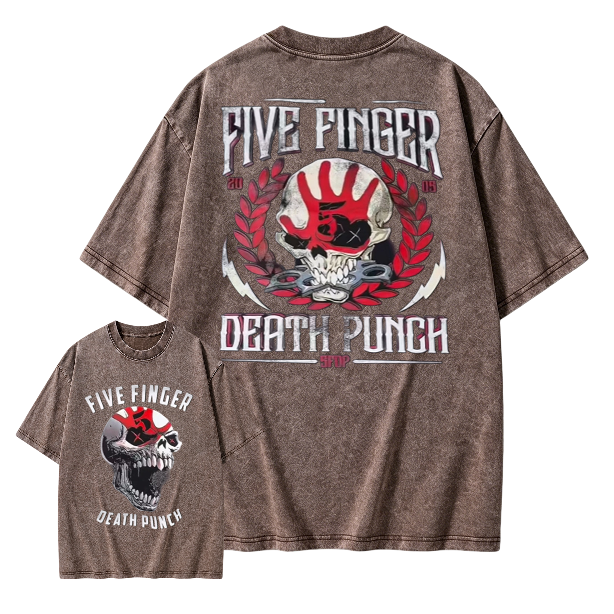 Five Finger Death Punch Skull Graphic T-Shirt